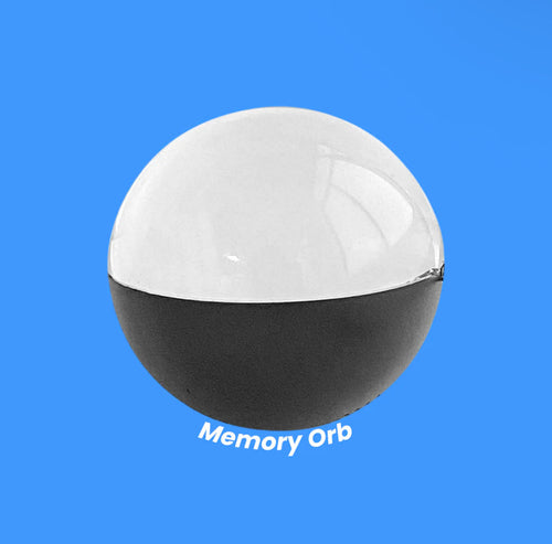 CoreMemories Memory Orb on a blue background